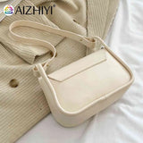 PU Leather Flap Crossbody Bag with Love Clasp, Soft Commute Bag
