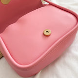 PU Leather Crossbody Bag Love Clasp Portable Soft for Weekend Vacation