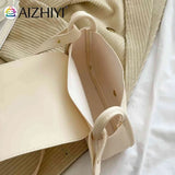 PU Leather Flap Crossbody Bag with Love Clasp, Soft Commute Bag