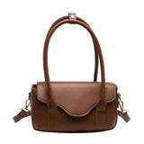PU Leather Crossbody Bag with Adjustable Strap and Handle