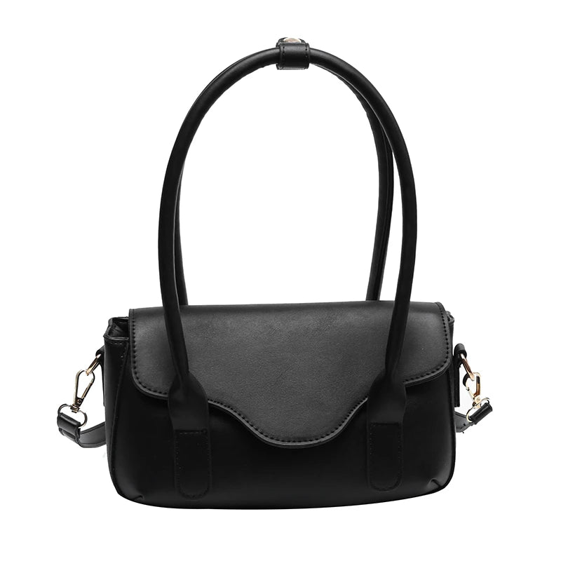 PU Leather Crossbody Bag with Adjustable Strap and Handle