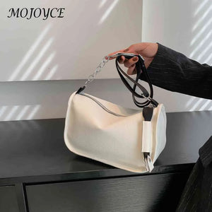 Soft PU Leather Crossbody Bag with Chain Strap