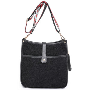 PU Leather Crossbody Bag Women Shoulder Purse Adjustable Strap