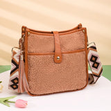 PU Leather Crossbody Bag Women Shoulder Purse Adjustable Strap