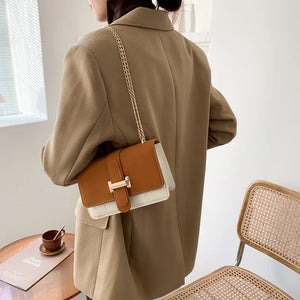 Women's PU Leather Crossbody Bag Flap Shoulder Messenger Bag