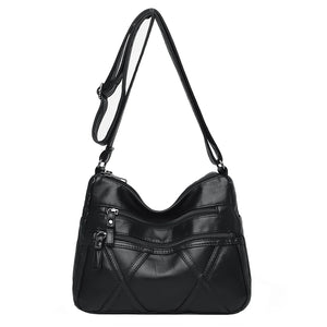 Solid PU Leather Crossbody Bags for Women