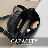 PU Leather Crossbody Bag Women Zipper Big Capacity Shoulder Brief Casual Travel