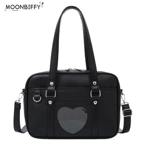 PU Leather Crossbody Bag Women Handbag Large Capacity Student A4 Book Bag