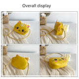 Cartoon Cat Baby Girls Shoulder Bag Coin Purse Mini Crossbody Bag