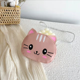 Cartoon Cat Baby Girls Shoulder Bag Coin Purse Mini Crossbody Bag