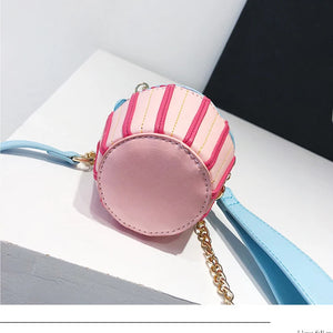 Ice Cream Shape Bucket Crossbody Bags PU Leather Wallets Women Handbags