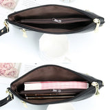 Embossed PU Leather Shoulder Bag Crossbody Multi-function Female Bag