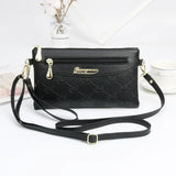 Embossed PU Leather Shoulder Bag Crossbody Multi-function Female Bag