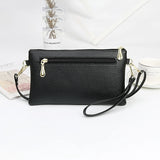 Embossed PU Leather Shoulder Bag Crossbody Multi-function Female Bag