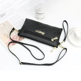 Embossed PU Leather Shoulder Bag Crossbody Multi-function Female Bag