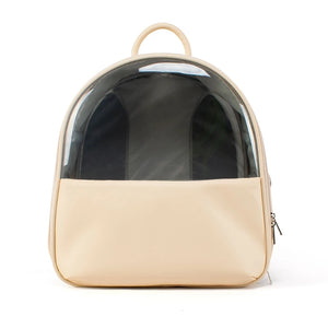 PU Leather Cat Bag Pet Backpack Travel Space Bags