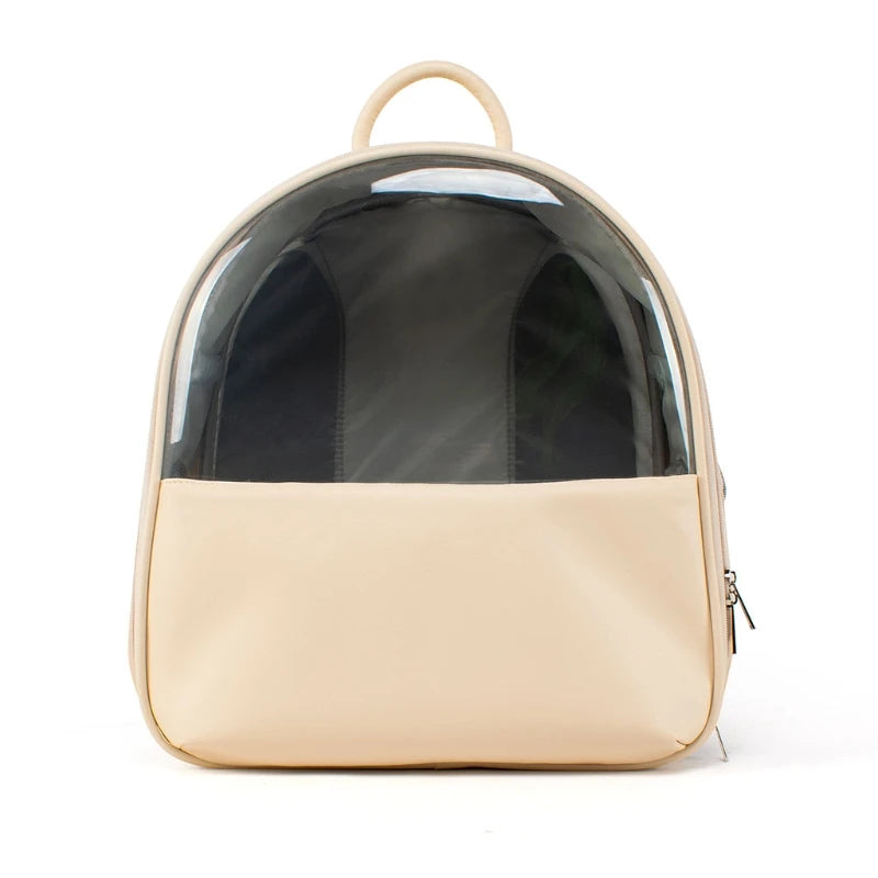 PU Leather Cat Bag Pet Backpack Travel Space Bags
