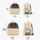 PU Leather Cat Bag Pet Backpack Travel Space Bags