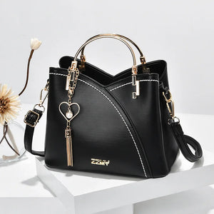PU Leather Female Shoulder Bag with Comfortable Handle