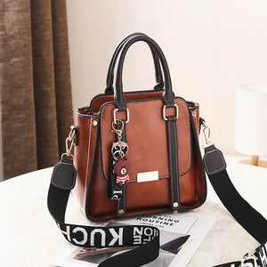 PU Leather Leisure Female Shoulder Bag with Wrist Strap