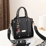 PU Leather Leisure Female Shoulder Bag with Wrist Strap