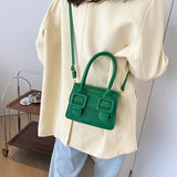 Casual PU Leather Mini Messenger Bag Women Shoulder Crossbody Handbag