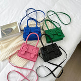 Casual PU Leather Mini Messenger Bag Women Shoulder Crossbody Handbag