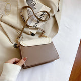 PU Leather Multifunction Shoulder Bag Classic Style Crossbody Bag