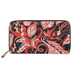 Polynesian Tribal Print Women Wallet Long Money Bag Ladies Clutch