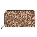 Polynesian Tribal Print Women Wallet Long Money Bag Ladies Clutch