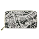 Polynesian Tribal Print Women Wallet Long Money Bag Ladies Clutch
