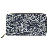 Polynesian Tribal Print Women Wallet Long Money Bag Ladies Clutch