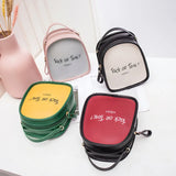 PU Leather Girls Backpack Mini Shoulder Bag Small Backpack with Headphone Hole