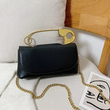 PU Leather Chains Shoulder Bag Party Clutch Mini Crossbody