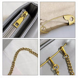 Chic PU Leather Shoulder Clutch Bag with Chains