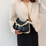 Summer Chain Shoulder Crossbody Purses PU Leather Handbags
