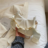 Summer Chain Shoulder Crossbody Purses PU Leather Handbags