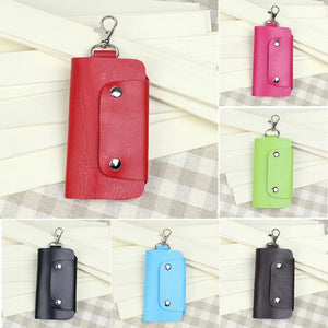 PU Leather Key Chain Accessory Pouch Bag Wallet Case Key Holder