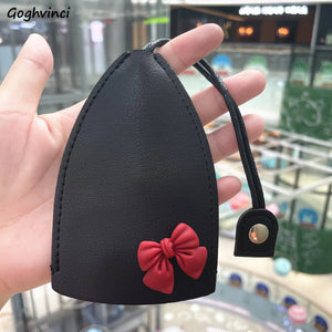Bow Decorate Key Holders PU Leather Keychain