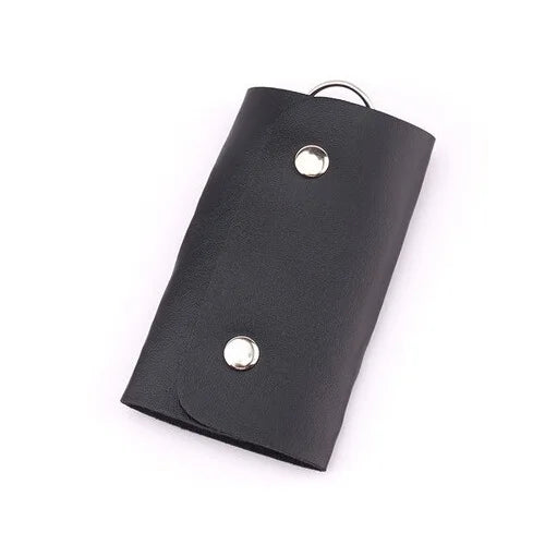 PU Leather Key Wallet Keychain Men Women Solid Keyrings Wallets
