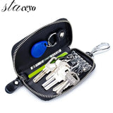 PU Leather Key Wallets Men Car Key Holders Cowhide Multifunction Zipper
