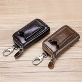 PU Leather Key Wallets Men Car Key Holders Cowhide Multifunction Zipper