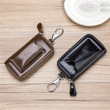 PU Leather Key Wallets Men Car Key Holders Cowhide Multifunction Zipper