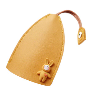 Cartoon PU Leather Keychain Pouch for Cars - Large Capacity