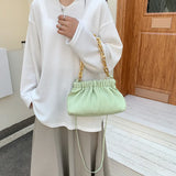 Pleated Shoulder Bag Purses Girl Messenger Chain Handbags