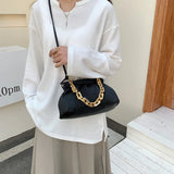 Pleated Shoulder Bag Purses Girl Messenger Chain Handbags