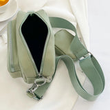 PU Leather Ladies Hand Bag Pockets Underarm Bag All-match Casual Soft Portable