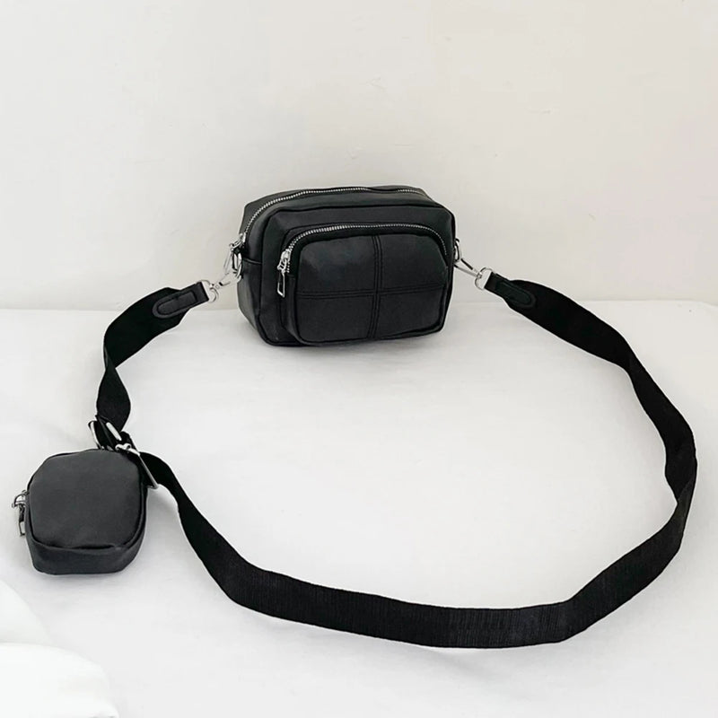 PU Leather Ladies Hand Bag Pockets Underarm Bag All-match Casual Soft Portable
