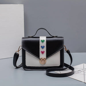 Patchwork Small Crossbody Handbag Women's Casual Shoulder Bags