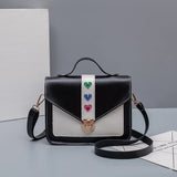 Patchwork Small Crossbody Handbag Women's Casual Shoulder Bags